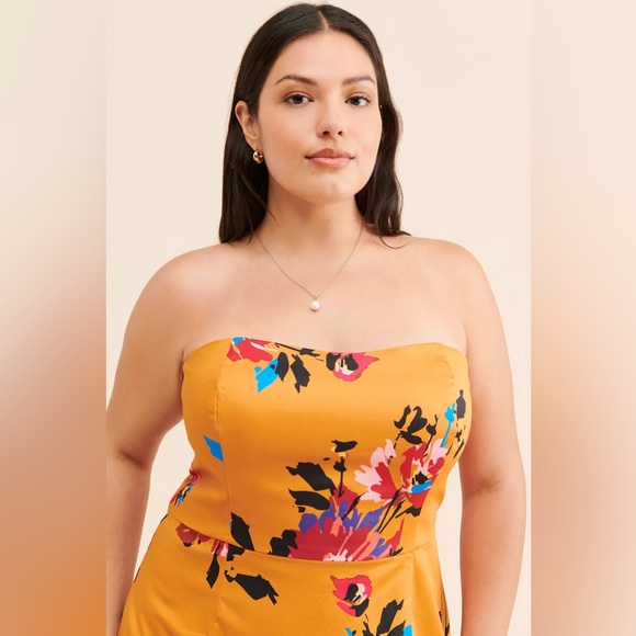 Hutch Dea floral strapless high low dress size 18W NWT - Picture 4 of 15